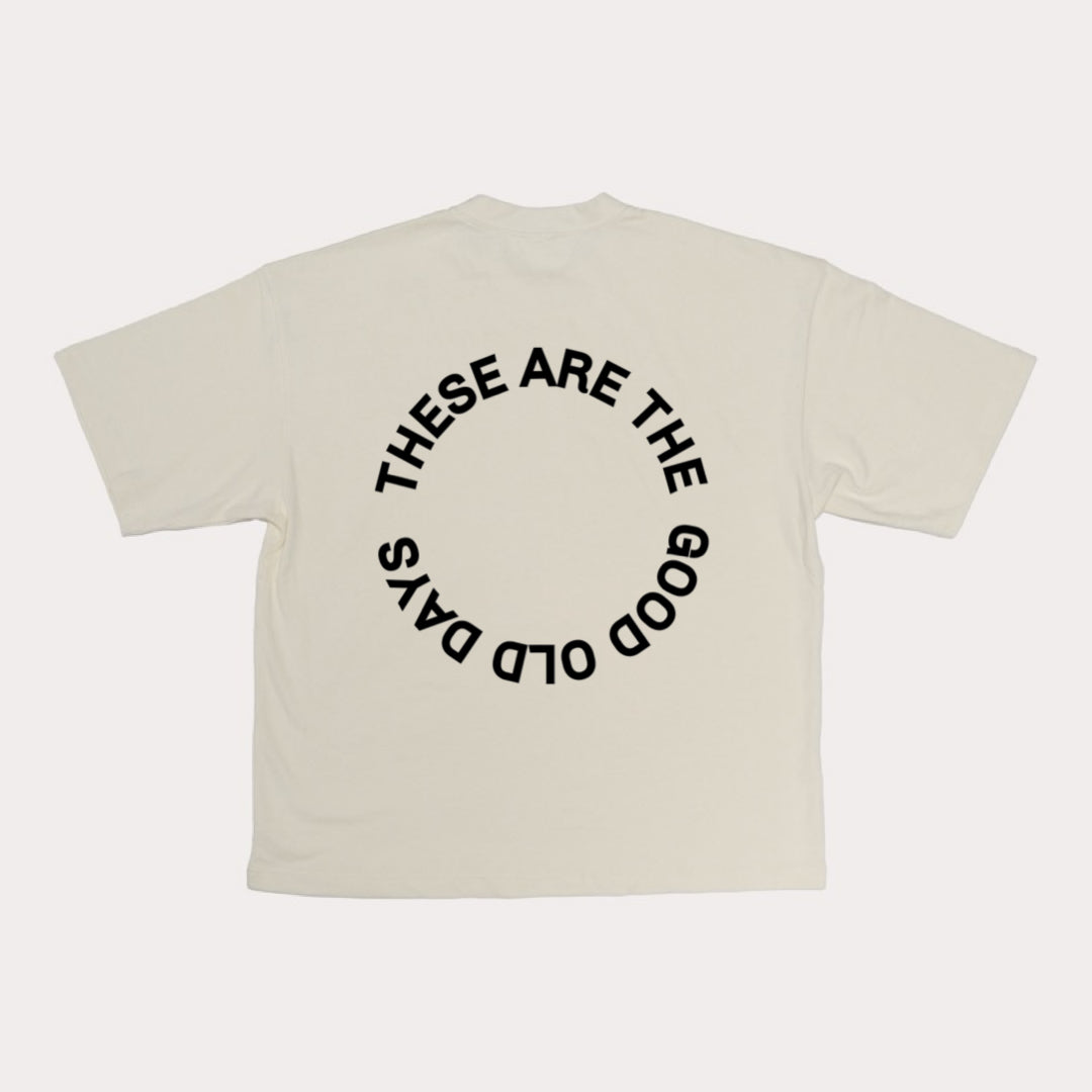 Good Old Days T Shirt Off White & Black