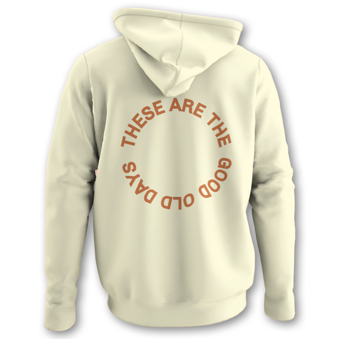 Good Old Days Hoodie Beige & Orange