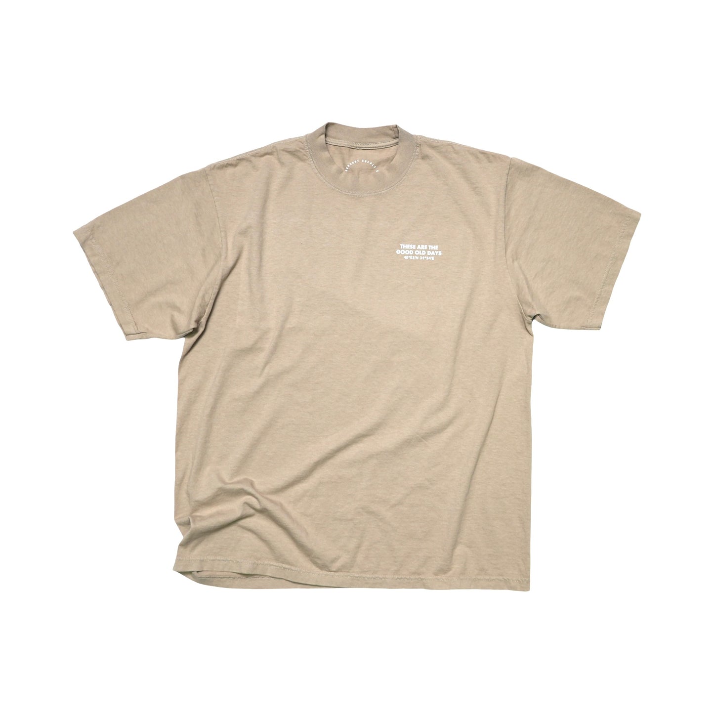 Vintage Khaki & White Heavyweight Tee