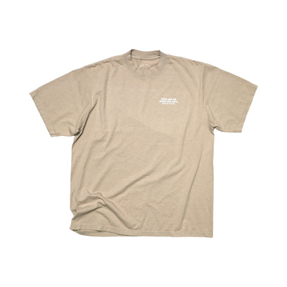 Vintage Khaki & White Heavyweight Tee