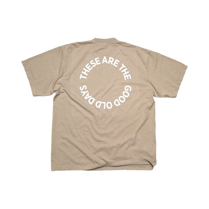 Vintage Khaki & White Heavyweight Tee