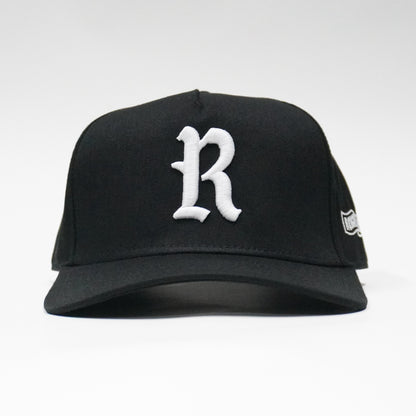 Staple R Black & White Snapback