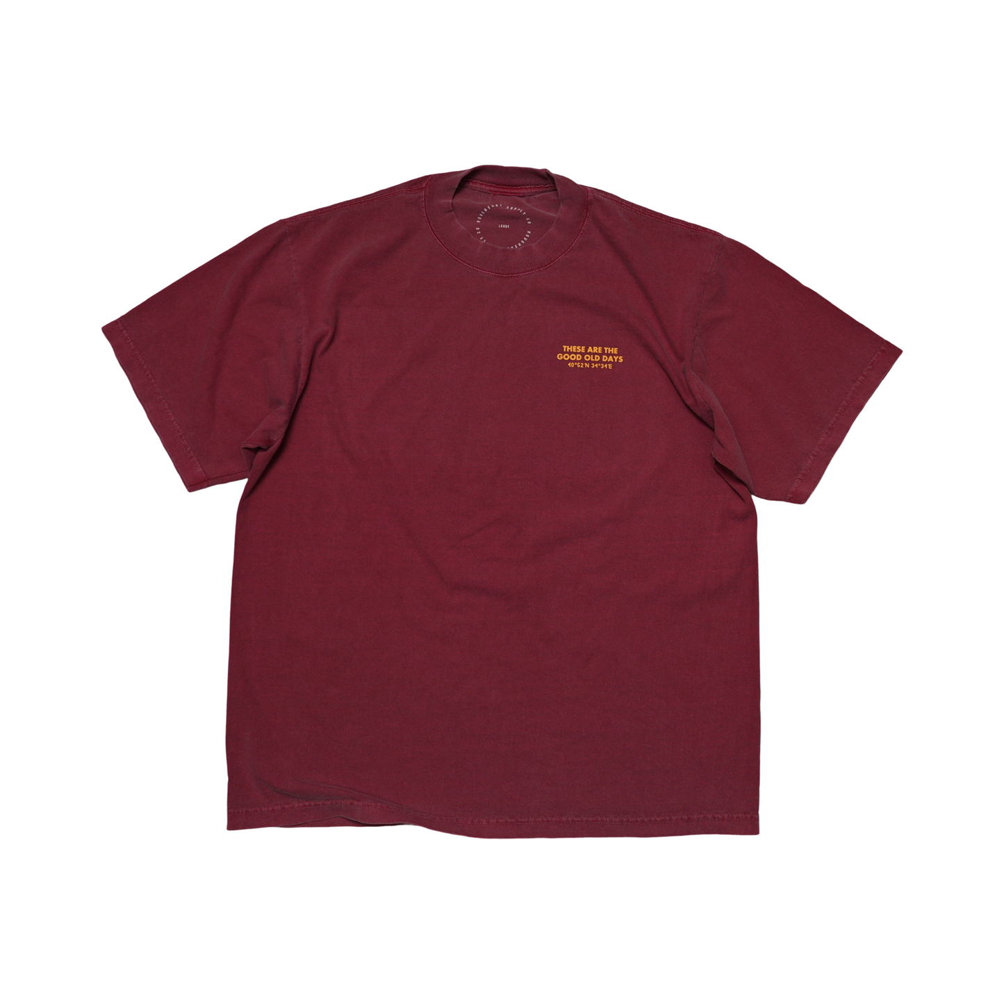 Vintage Brick Red & Orange Heavyweight Tee