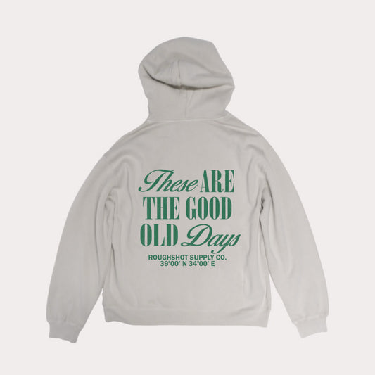 Cooridinate Hoodie Off White & Green