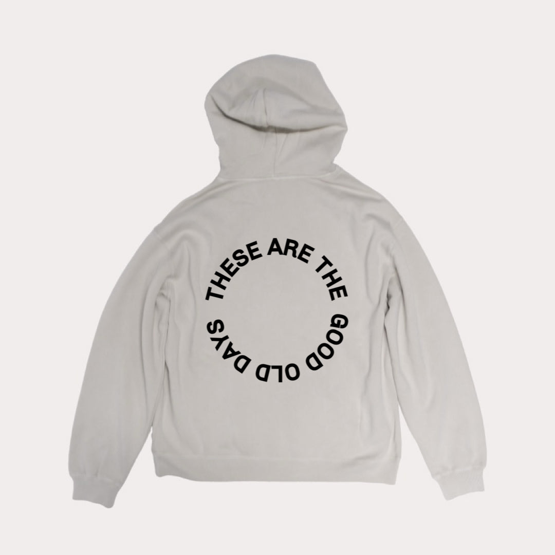 Good Old Days Hoodie Off White & Black